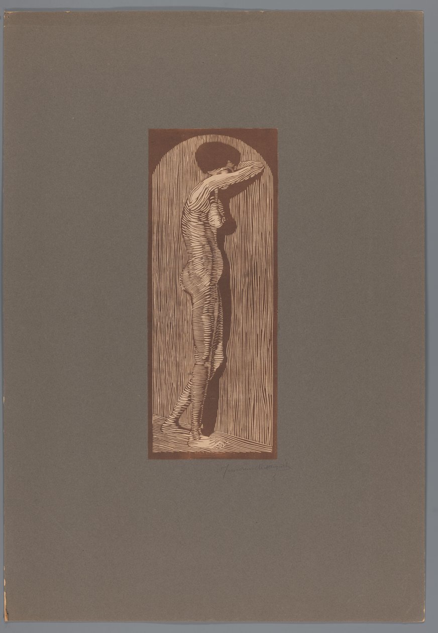 Nu feminino em pé Dor (título original) de Samuel Jessurun de Mesquita (signed by artist)