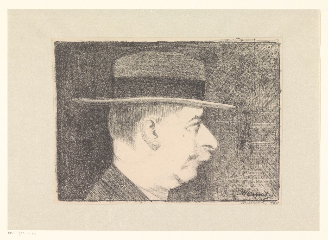 Auto-retrato de Samuel Jessurun de Mesquita (signed by artist)