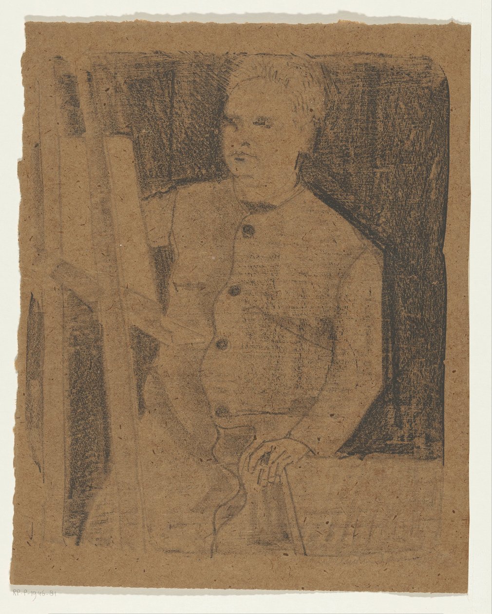 Auto-retrato atrás do cavalete de Samuel Jessurun de Mesquita (signed by artist)