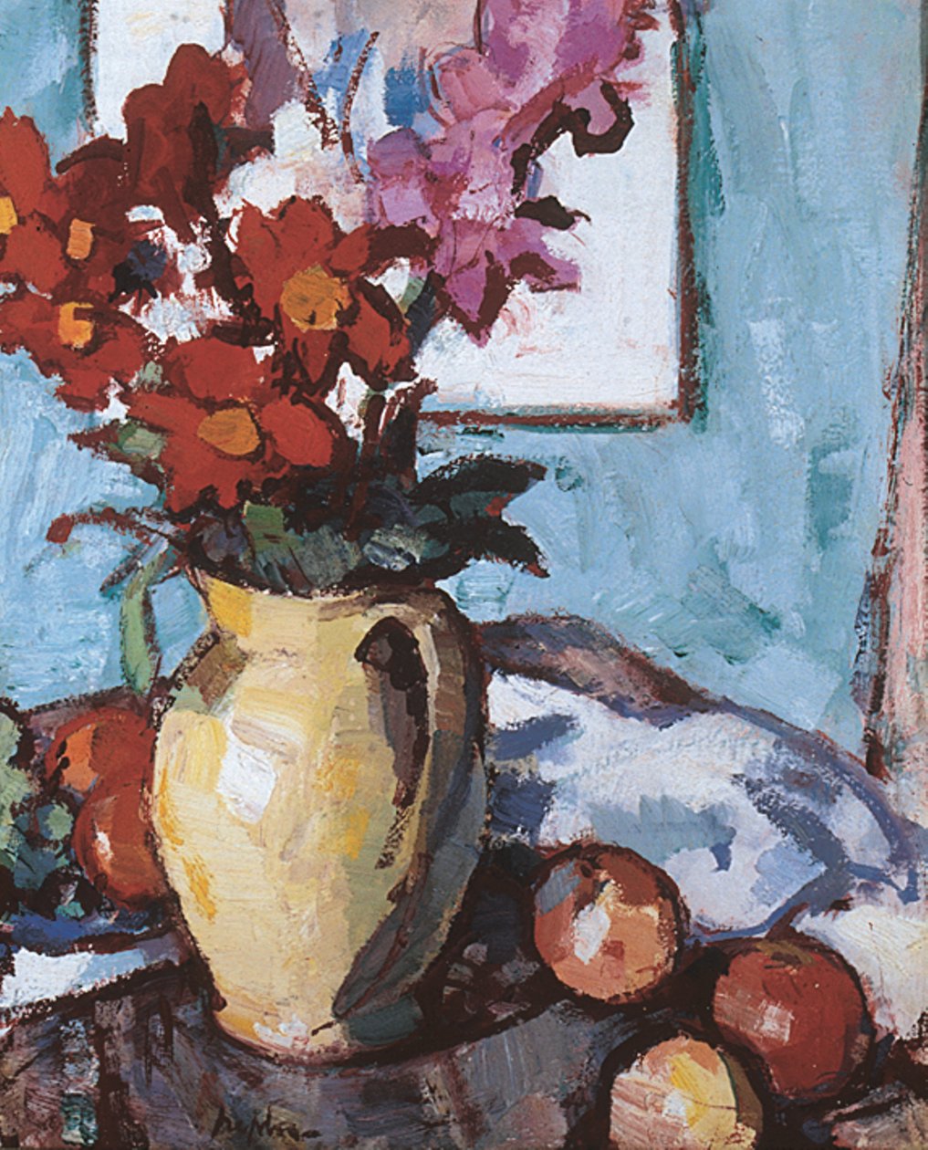 Dálias e Gladioli (óleo sobre tela) de Samuel John Peploe