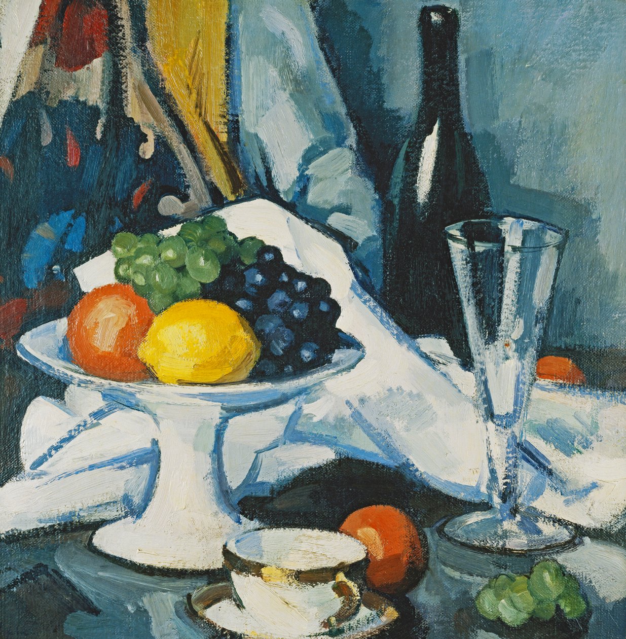 Frutas e vinho, c. 1922 de Samuel John Peploe