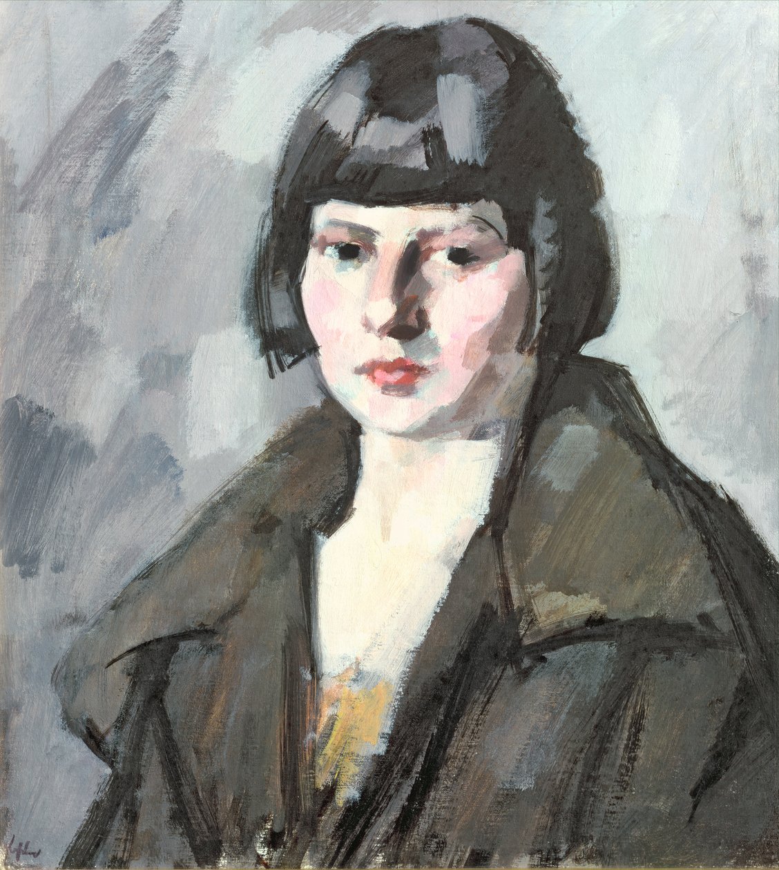 Cabeça de uma jovem garota, c.1920 de Samuel John Peploe