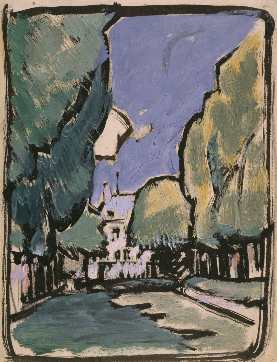 Paisagem (óleo sobre papel) de Samuel John Peploe