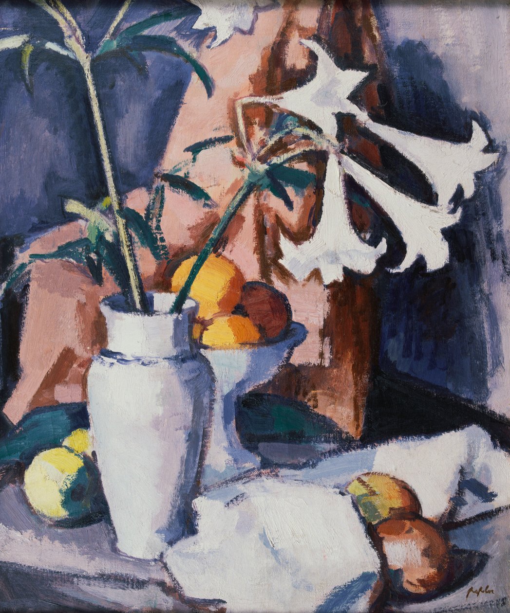 Lírios de Madonna, c.1926 de Samuel John Peploe