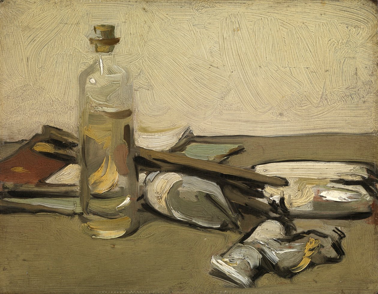 Natureza morta: Tubos de tinta, c.1903 (óleo sobre painel) de Samuel John Peploe
