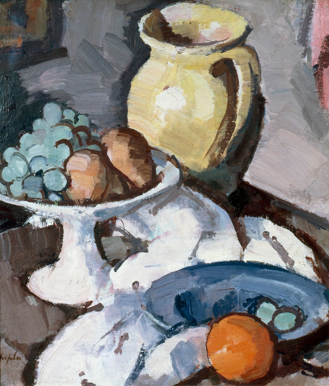 O Jarro Amarelo, c.1930 (óleo sobre tela) de Samuel John Peploe