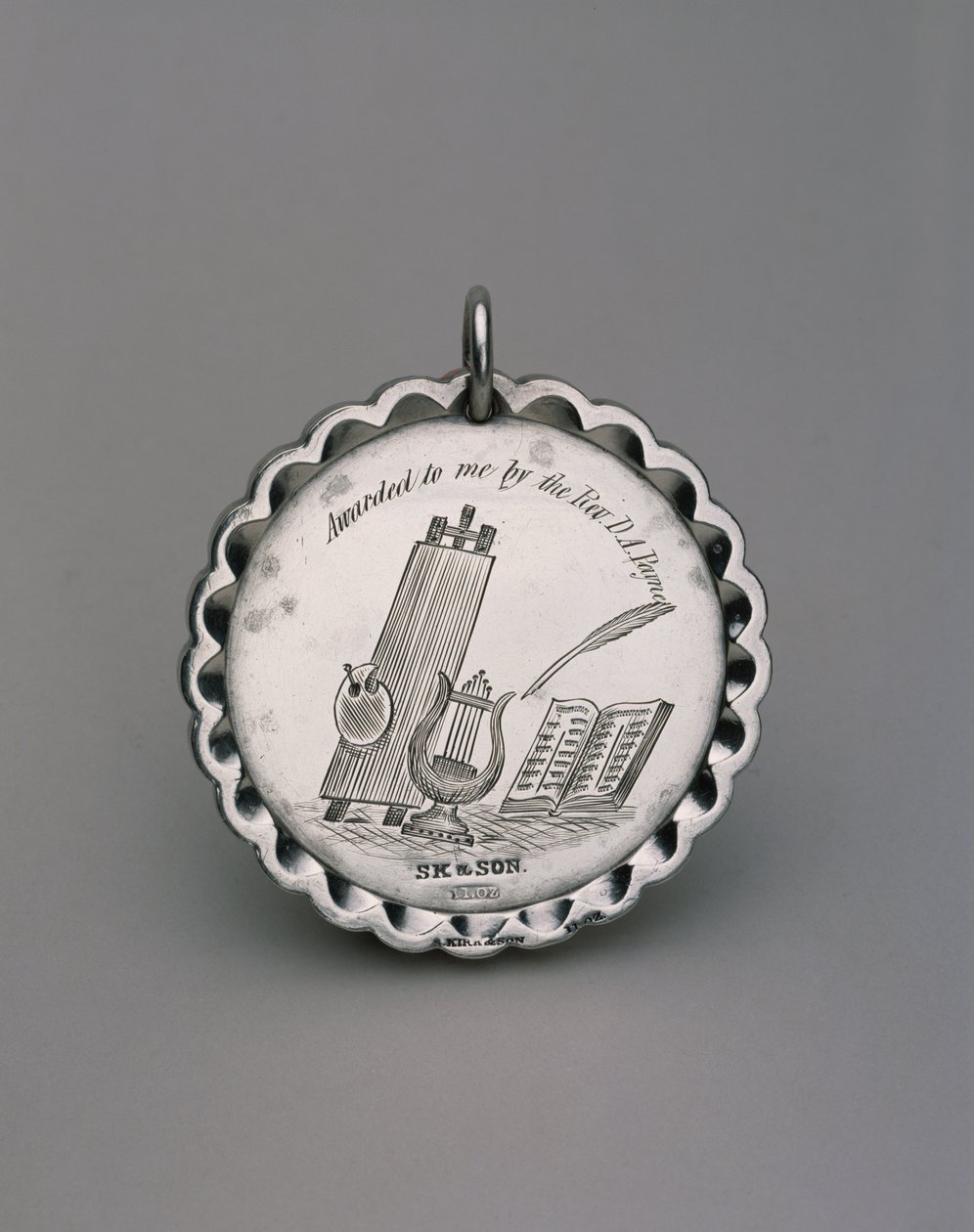 Medalha de bordado, c.1850 (prata) de Samuel Kirk