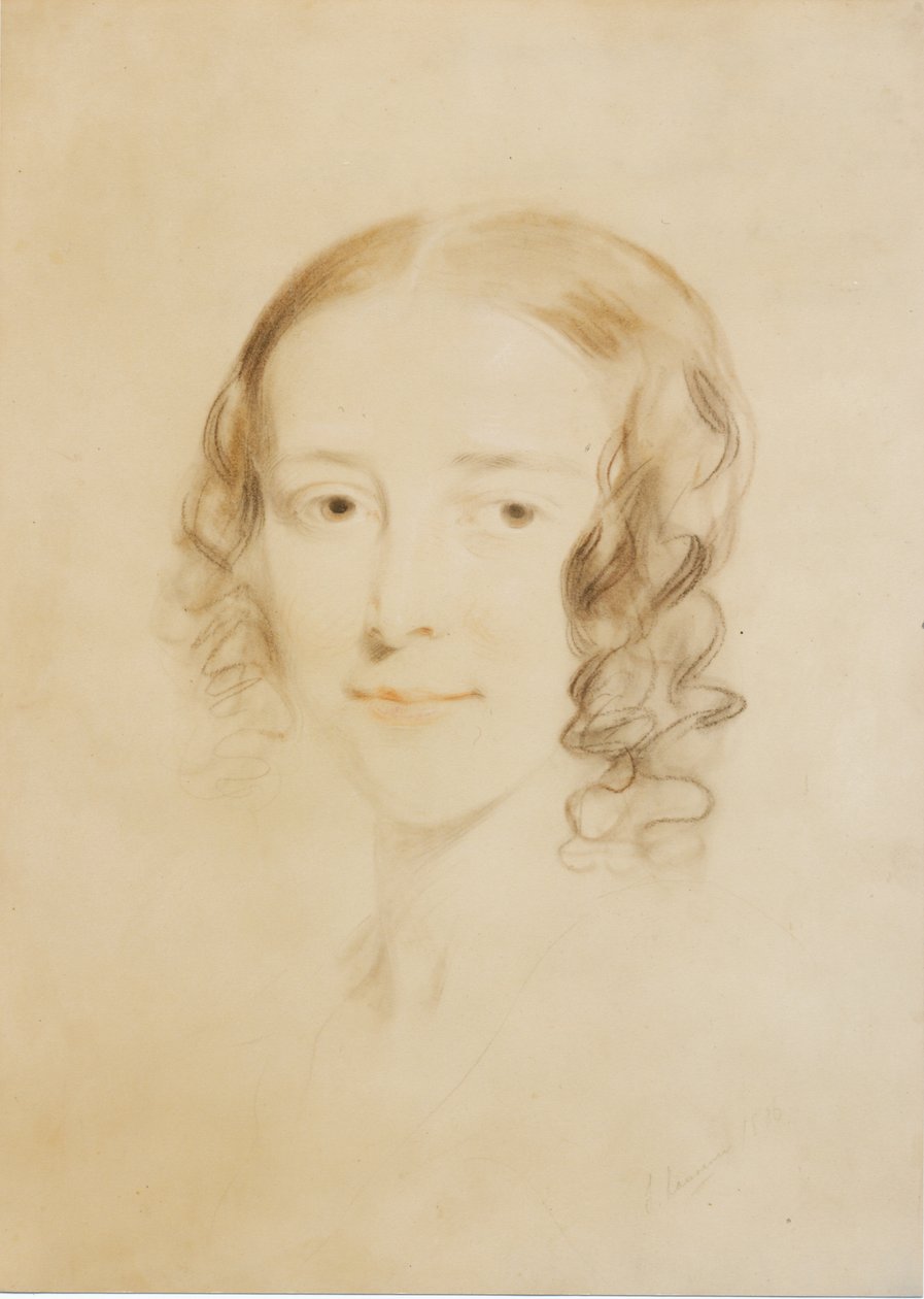 Frances Elizabeth Dickens (Fanny Burnett), 1836 (pastel e crayon no papel) de Samuel Laurence