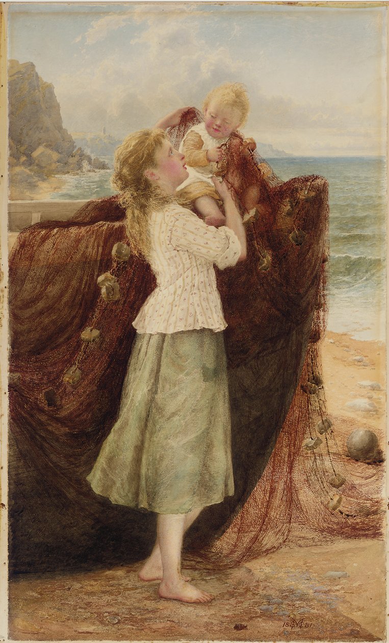 As crianças de um pescador, 1881 de Samuel McCloy