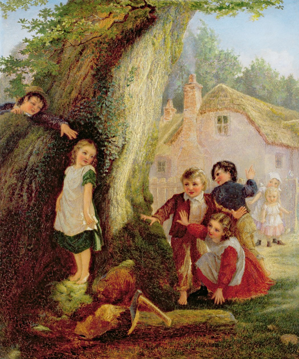 Esconde-Esconde, 1869 óleo sobre tela de Samuel McLoy
