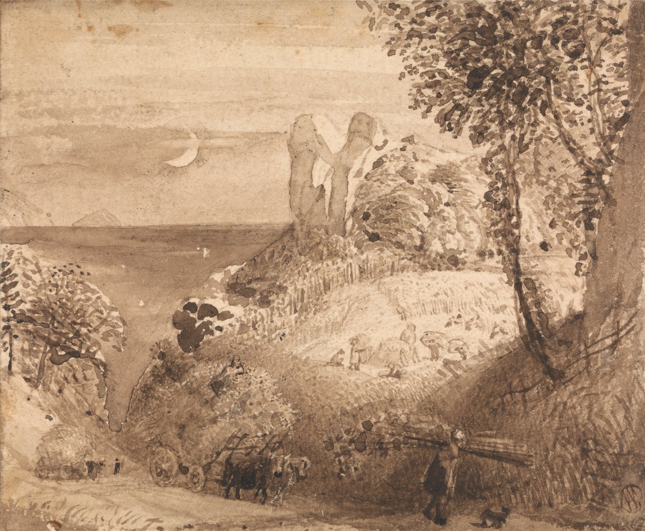 Uma Cena Pastoral de Samuel Palmer