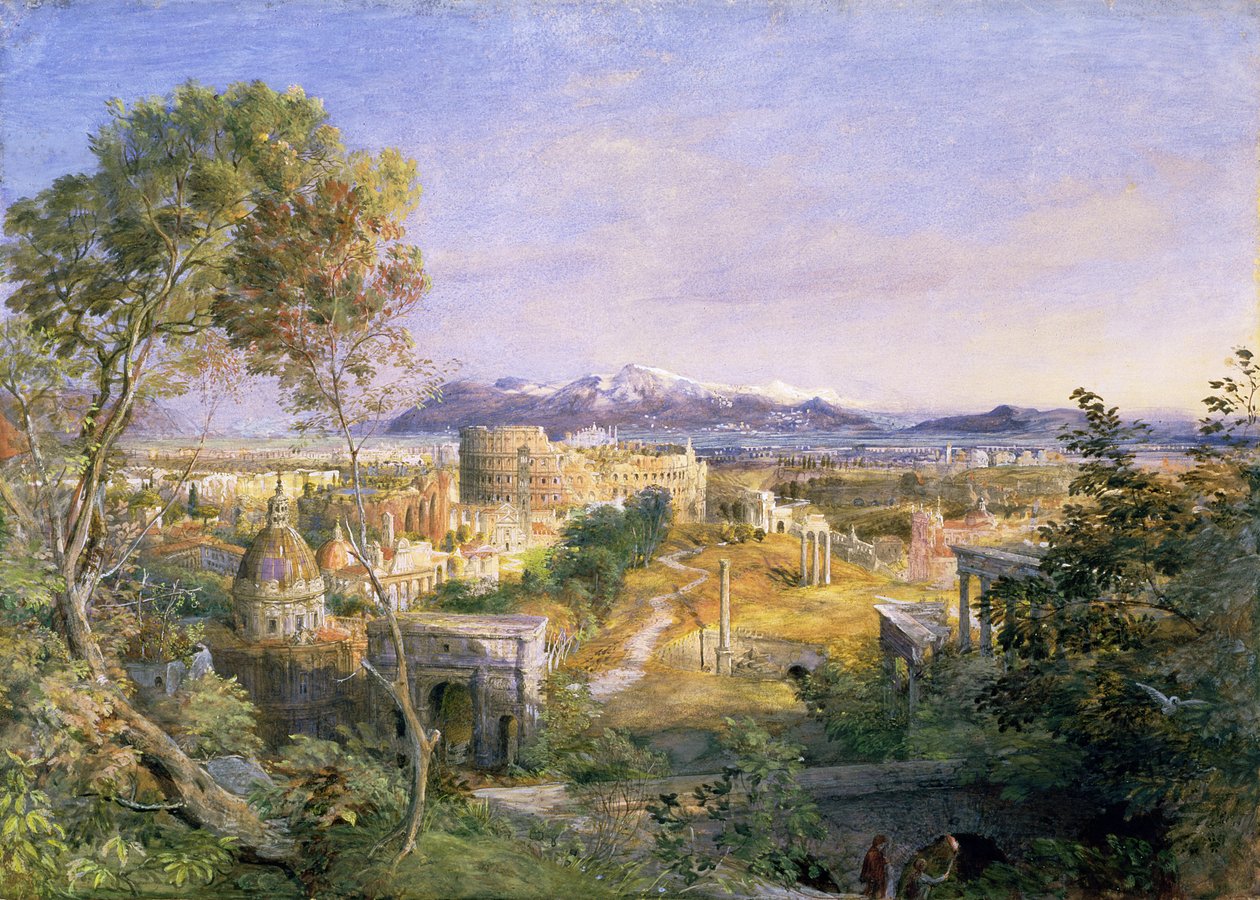 Uma vista da Roma antiga, 1838 de Samuel Palmer