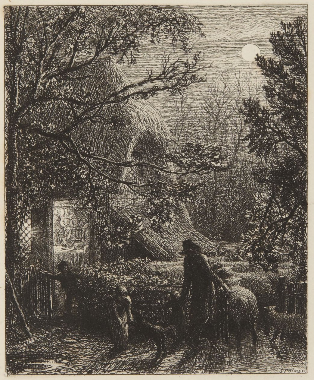 Natal ou recolher a última ovelha no redil de Samuel Palmer