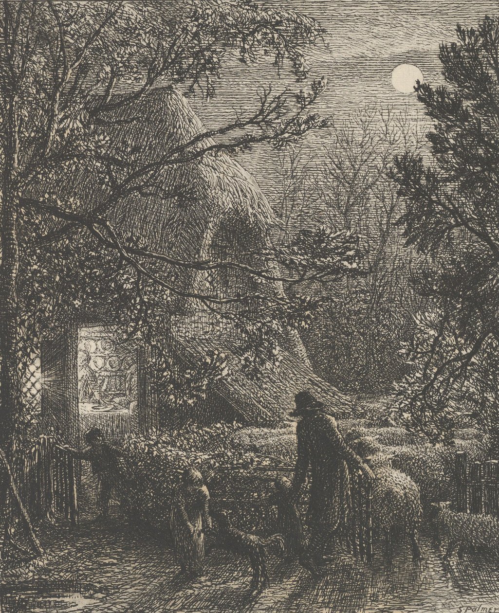 Natal, ou dobrando a última ovelha, 1850. de Samuel Palmer