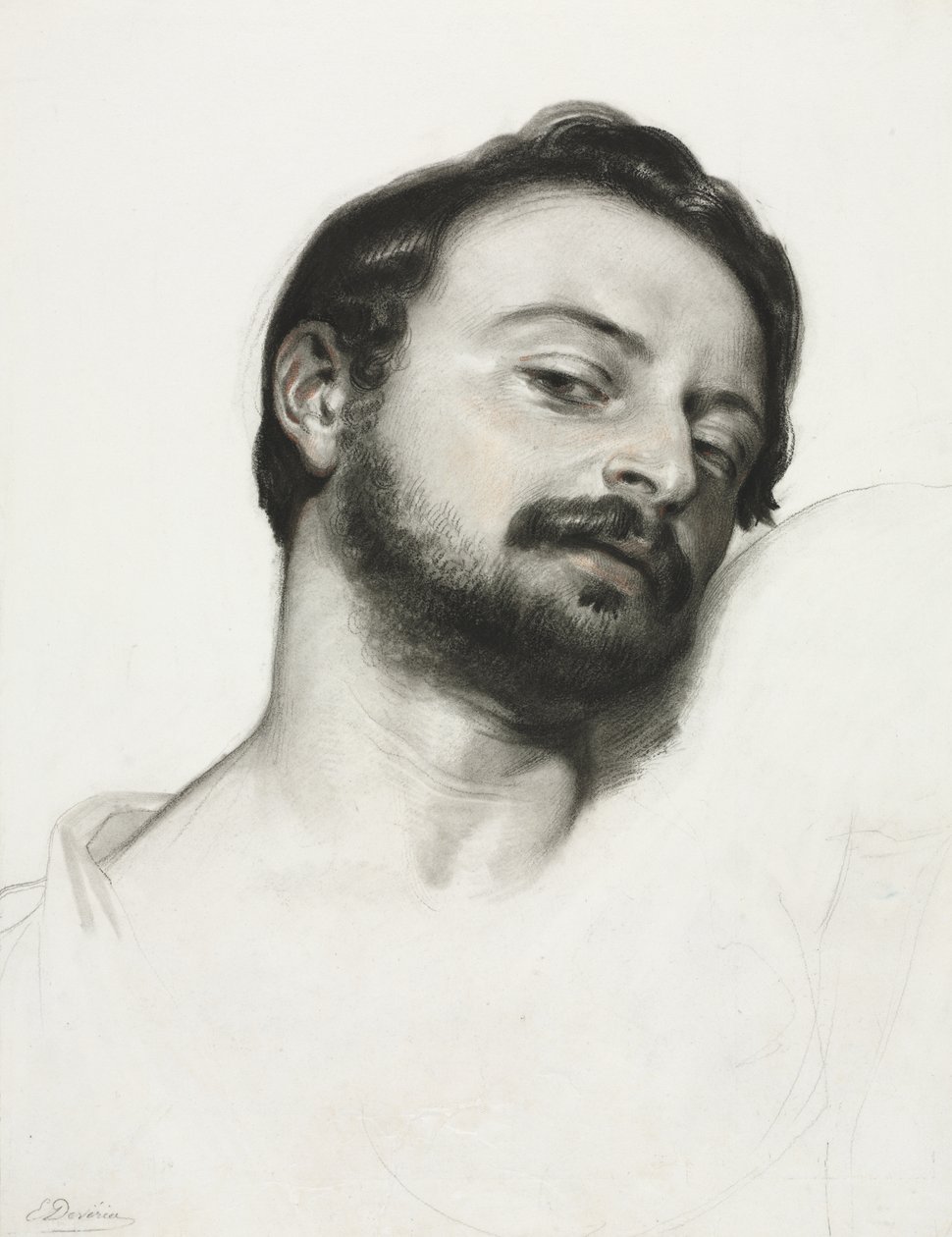 Cabeça de um homem de Samuel Palmer