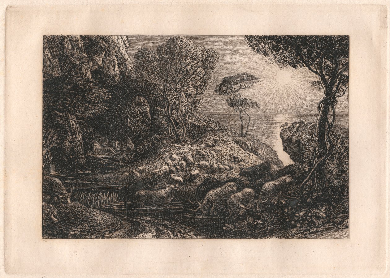 Moeris e Galatea de Samuel Palmer