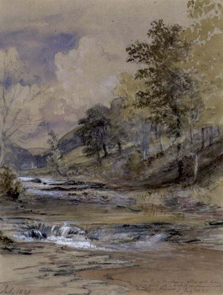 No Rio Machwy, País de Gales de Samuel Palmer