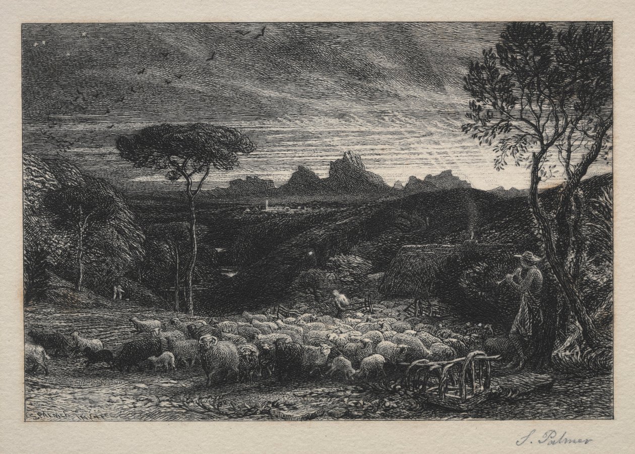 Abrindo a dobra, 1880. de Samuel Palmer