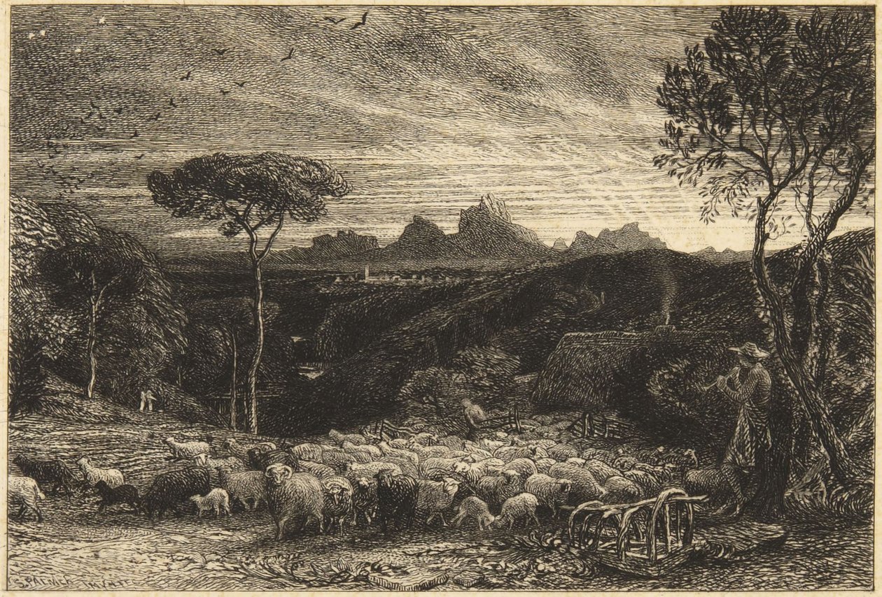 «Abertura do redil» ou «Manhã cedo» de Samuel Palmer