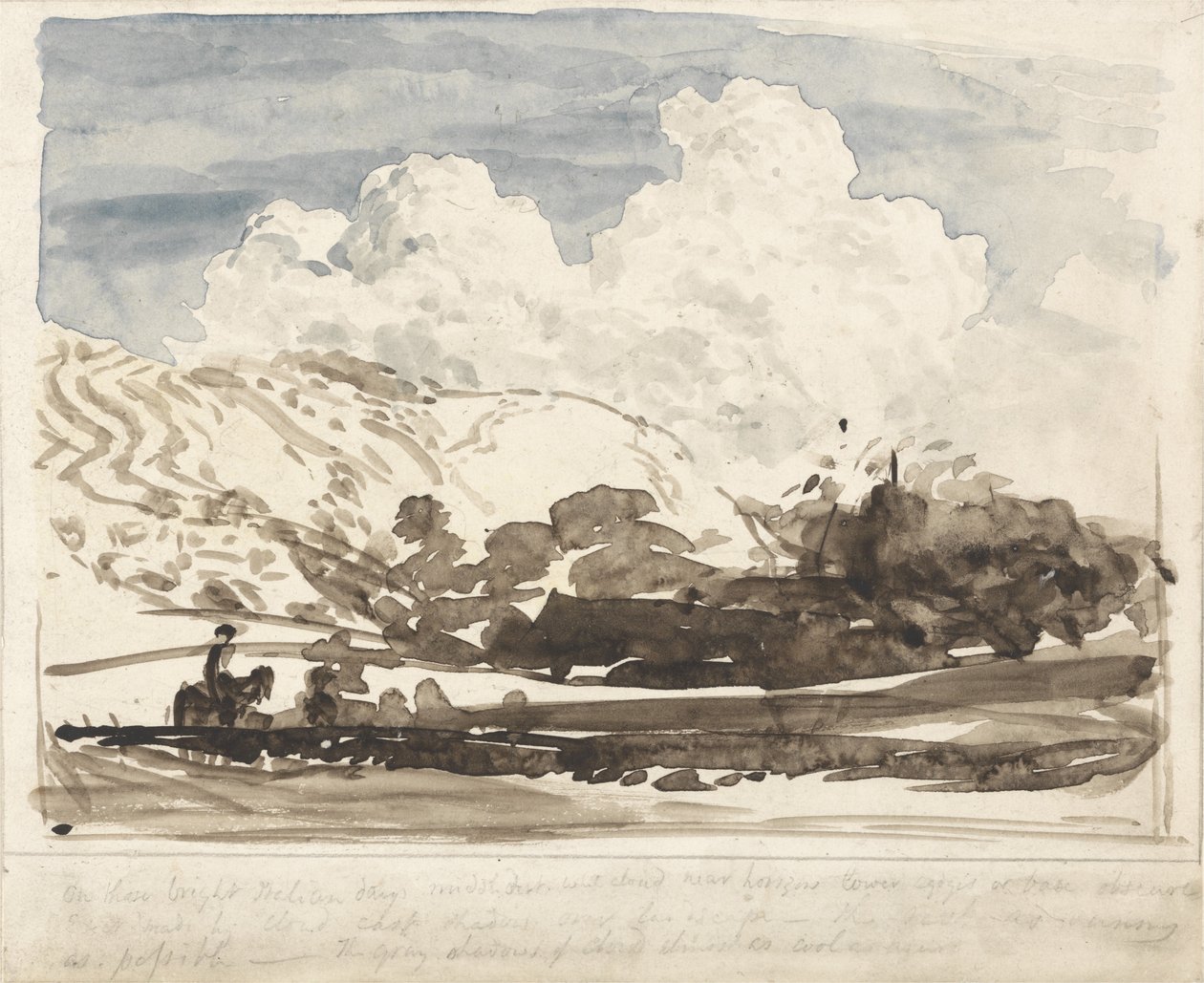 The Bright Cloud (w - c no papel) de Samuel Palmer