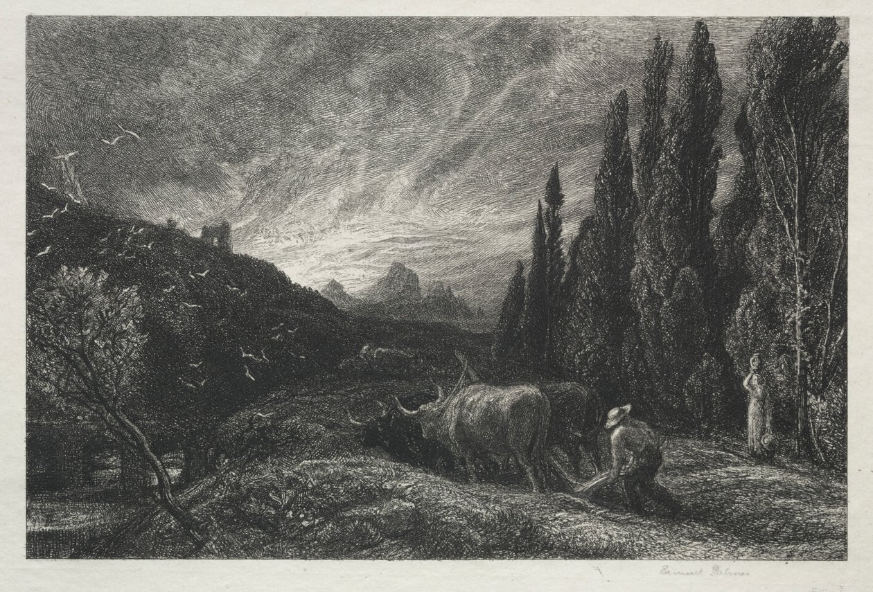 O arador inicial. de Samuel Palmer