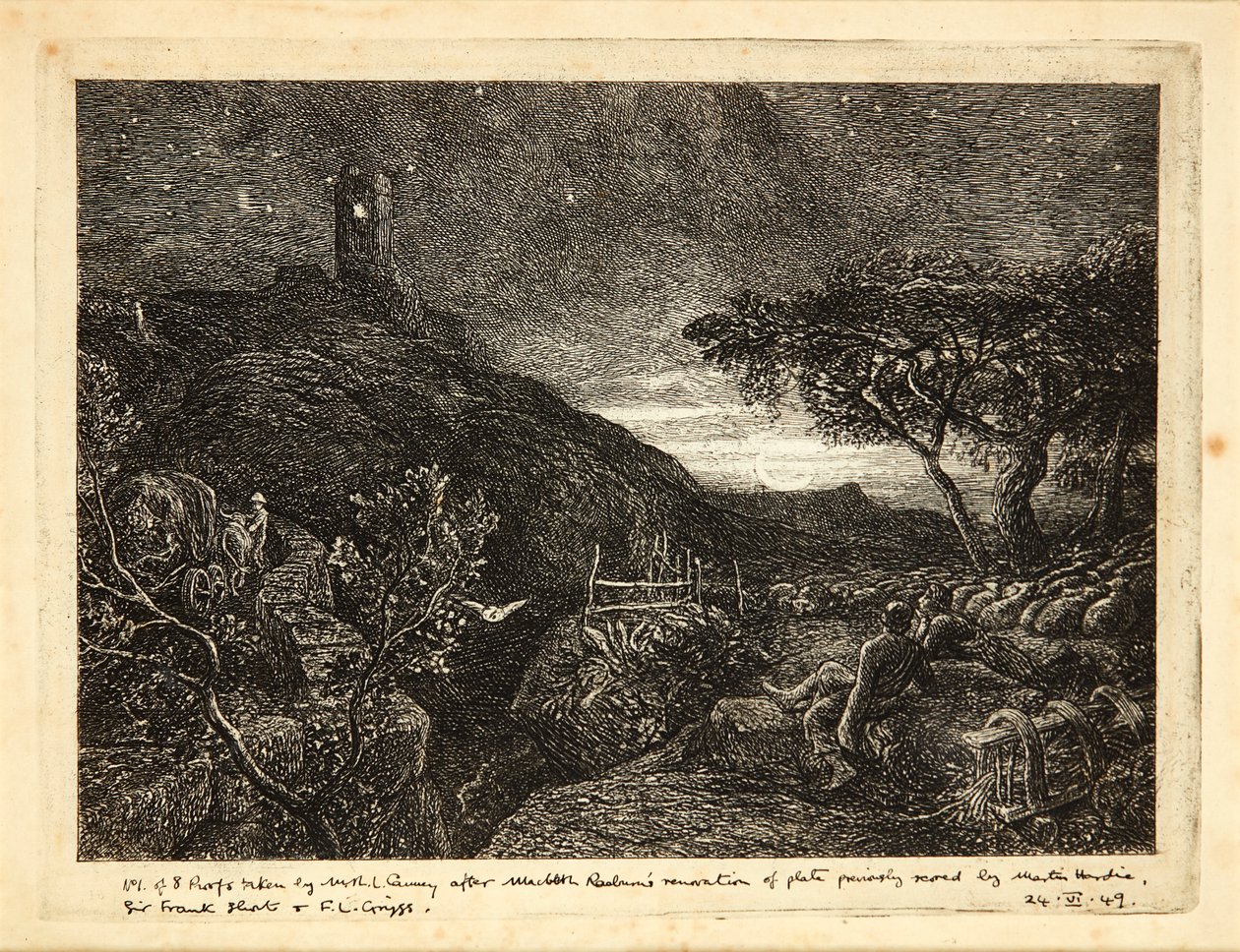 A Torre Solitária (gravura) de Samuel Palmer