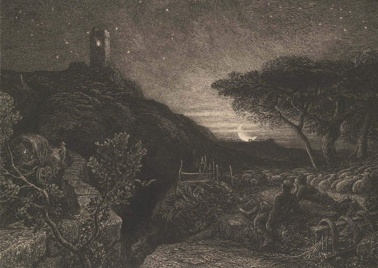 A Torre Solitária, 1879. de Samuel Palmer