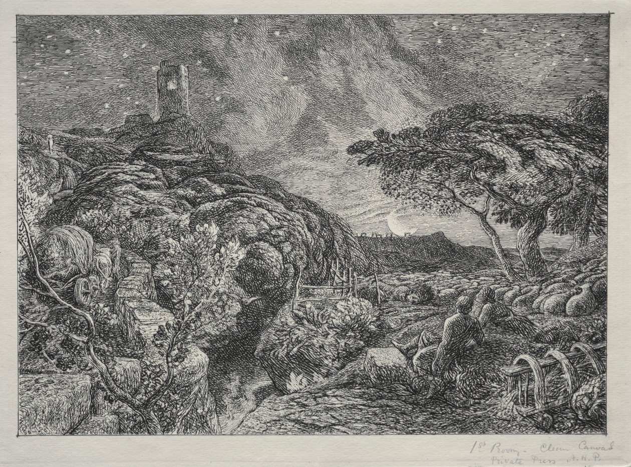 A torre só, 1879. de Samuel Palmer