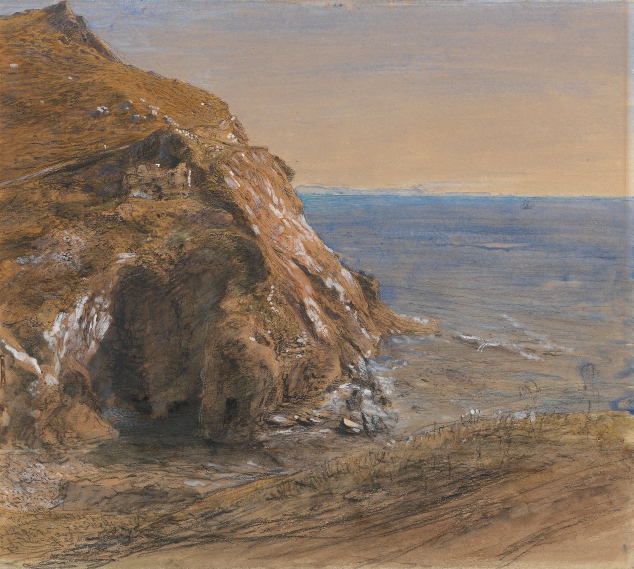 O Escorregão de Pedra perto de Boscastle de Samuel Palmer