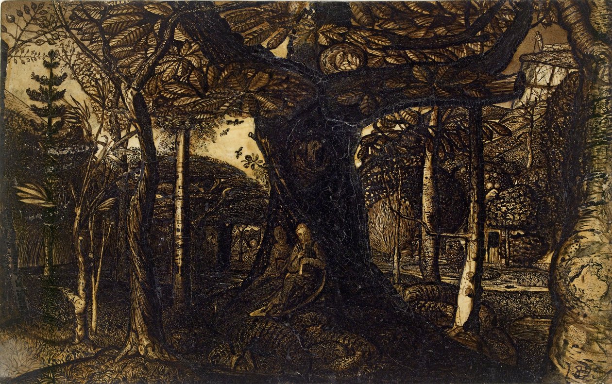 As saias de uma madeira, 1825 de Samuel Palmer