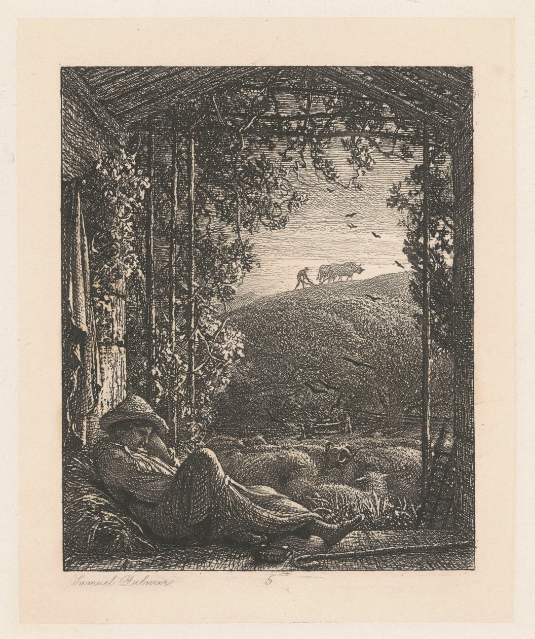 O pastor adormecido de Samuel Palmer