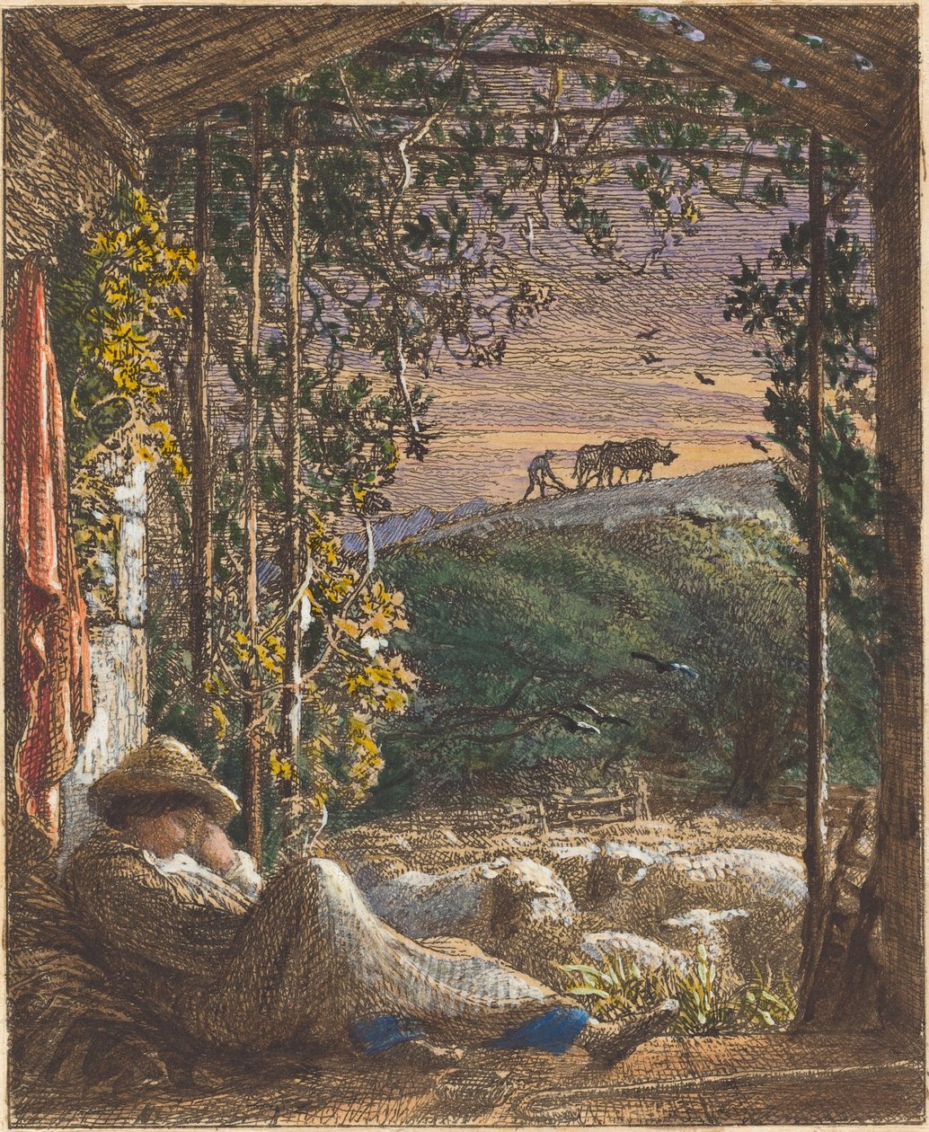 O Pastor Adormecido; De manhã cedo de Samuel Palmer