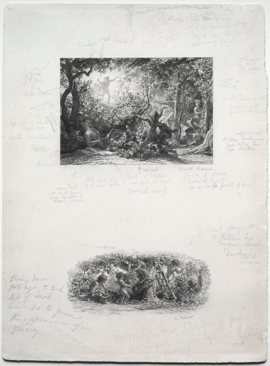 A videira, 1852. de Samuel Palmer