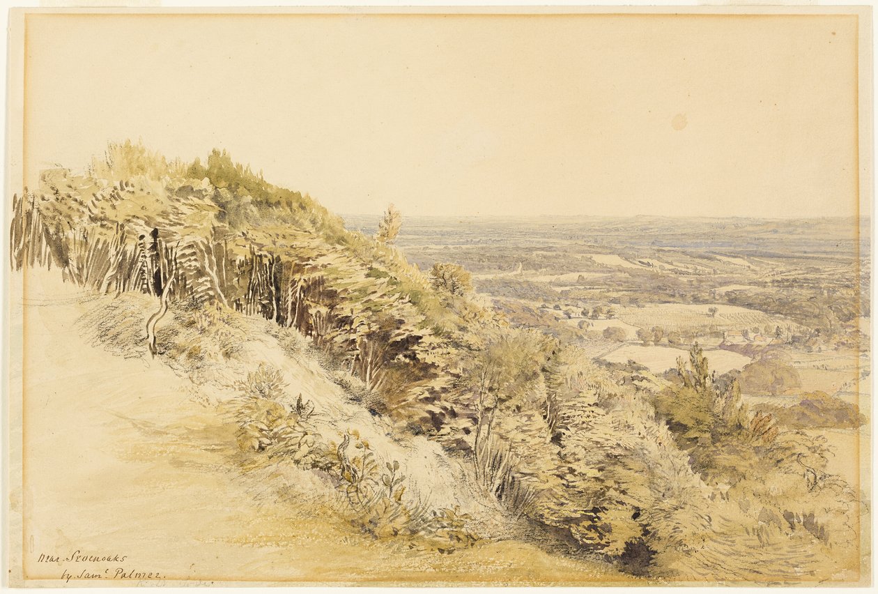 Vista de Wilmots Hill, Kent de Samuel Palmer