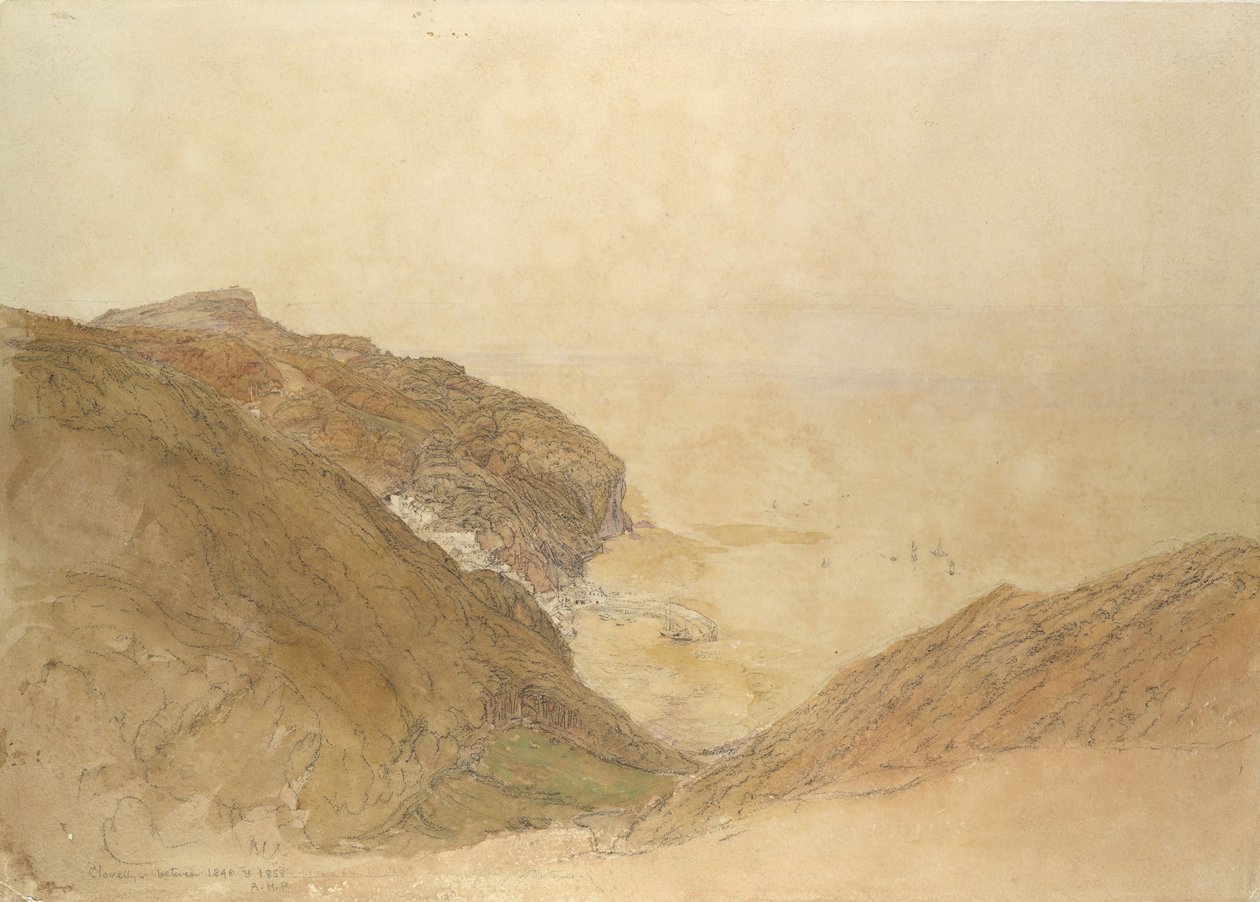 Vista de Clovelly, Devon, ca. 1848-49. de Samuel Palmer