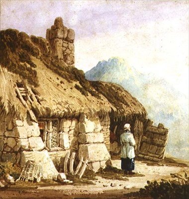 Uma casa de campo Dartmoor de Samuel Prout