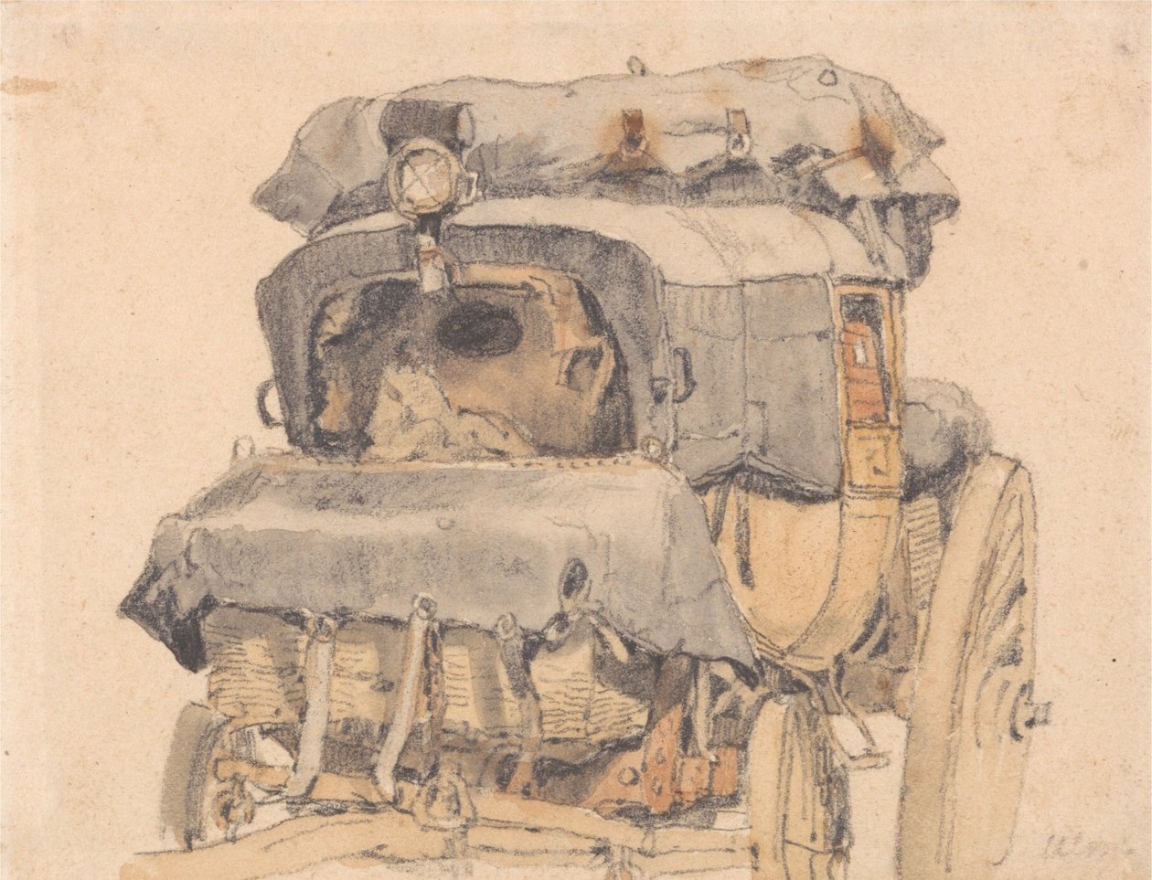 Uma diligência, vista frontal de Samuel Prout