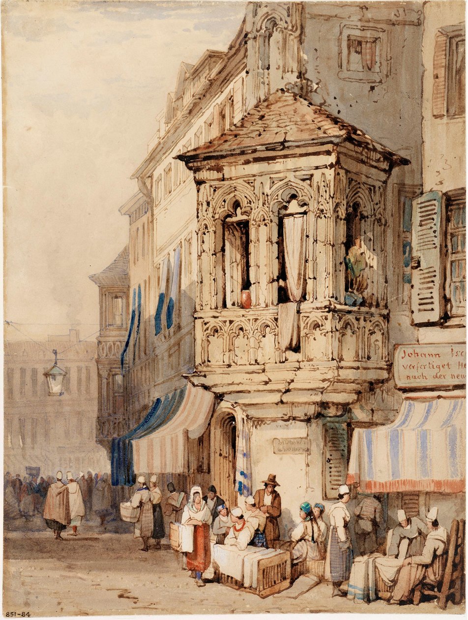 Uma esquina de rua em Mogúncia, Alemanha de Samuel Prout