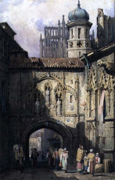 A View in Nuremberga, c.1823 (aguarela sobre papel) de Samuel Prout