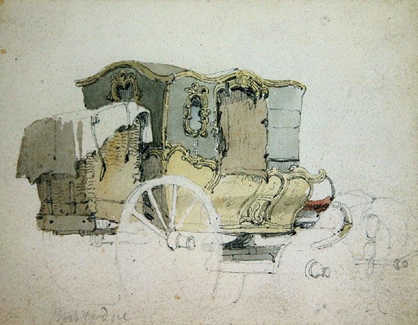 Um Treinador Ornamental (caneta e tinta e aguarela sobre papel) de Samuel Prout
