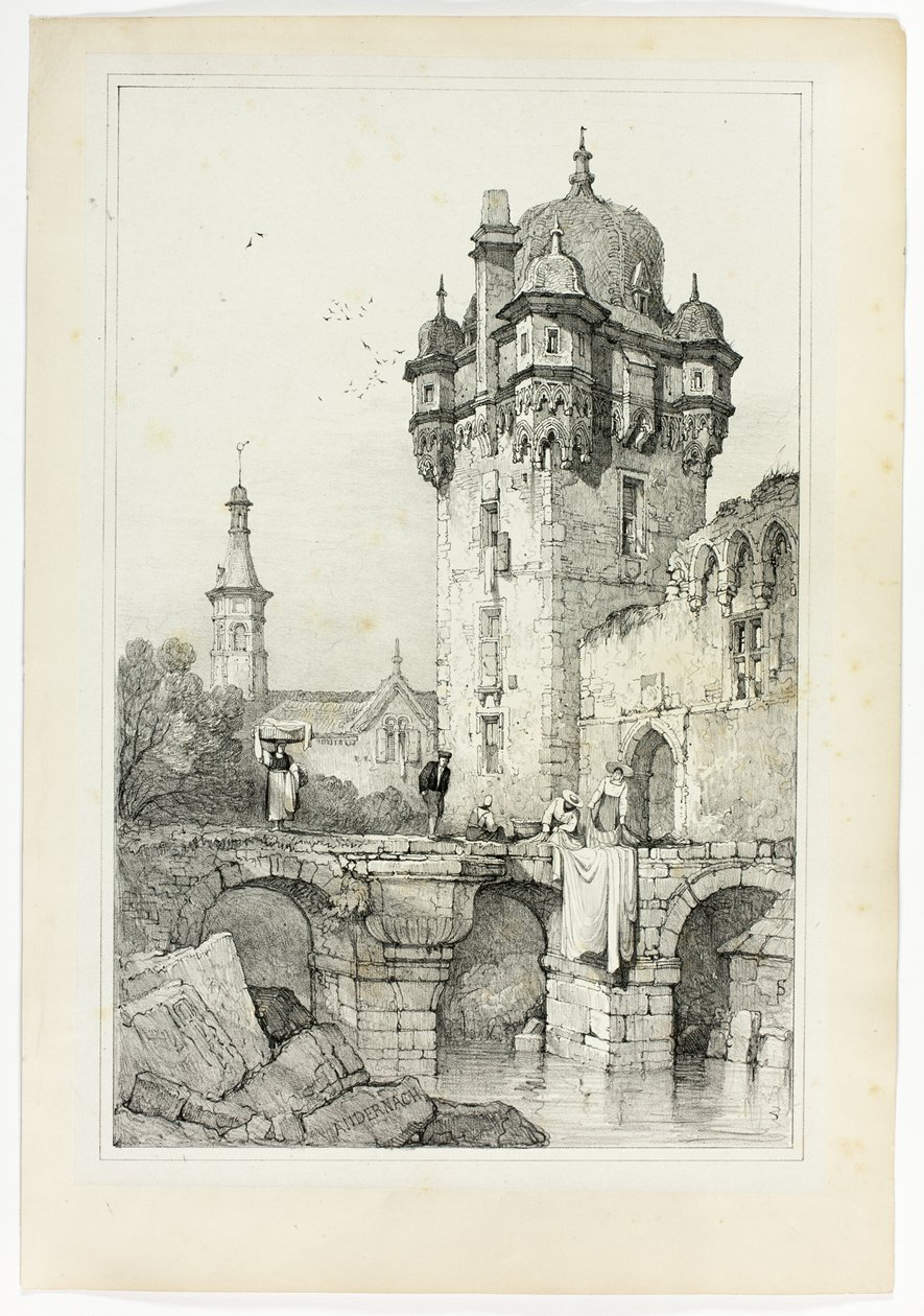 Andernach, a partir de Facsimiles of Sketches made in Flanders and Germany de Samuel Prout