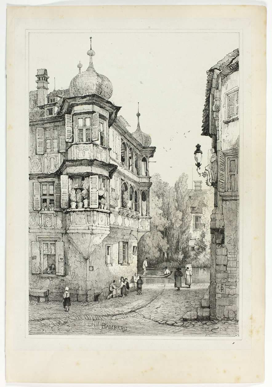Bamberg, a partir de fac-símiles de esboços feitos na Flandres e na Alemanha de Samuel Prout