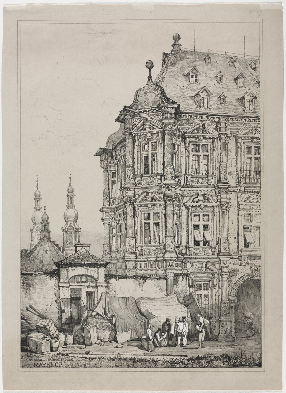 Castelo de Martinsburg, Mainz, Alemanha de Samuel Prout