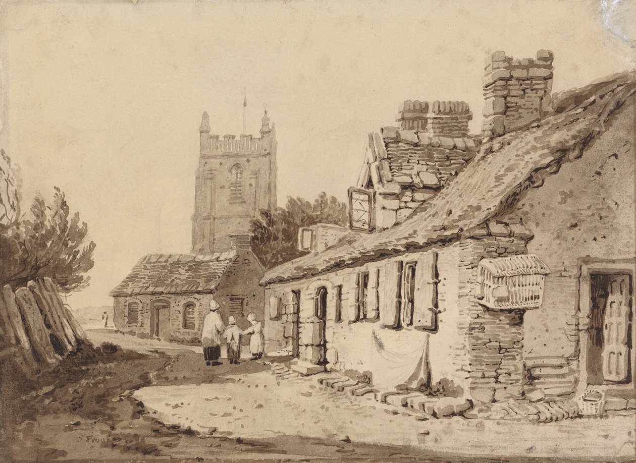Igreja e casas de campo de Samuel Prout