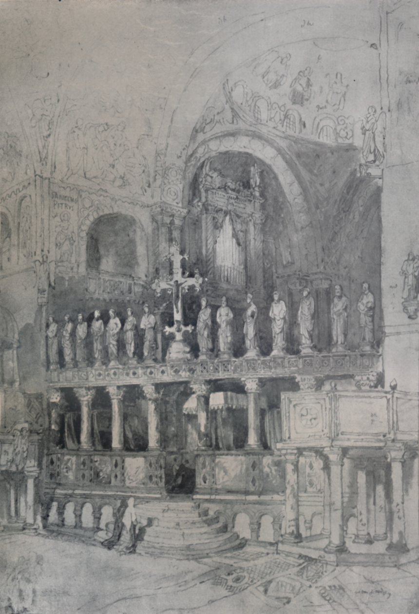 Interior de São Marcos, c1830, 1925. de Samuel Prout