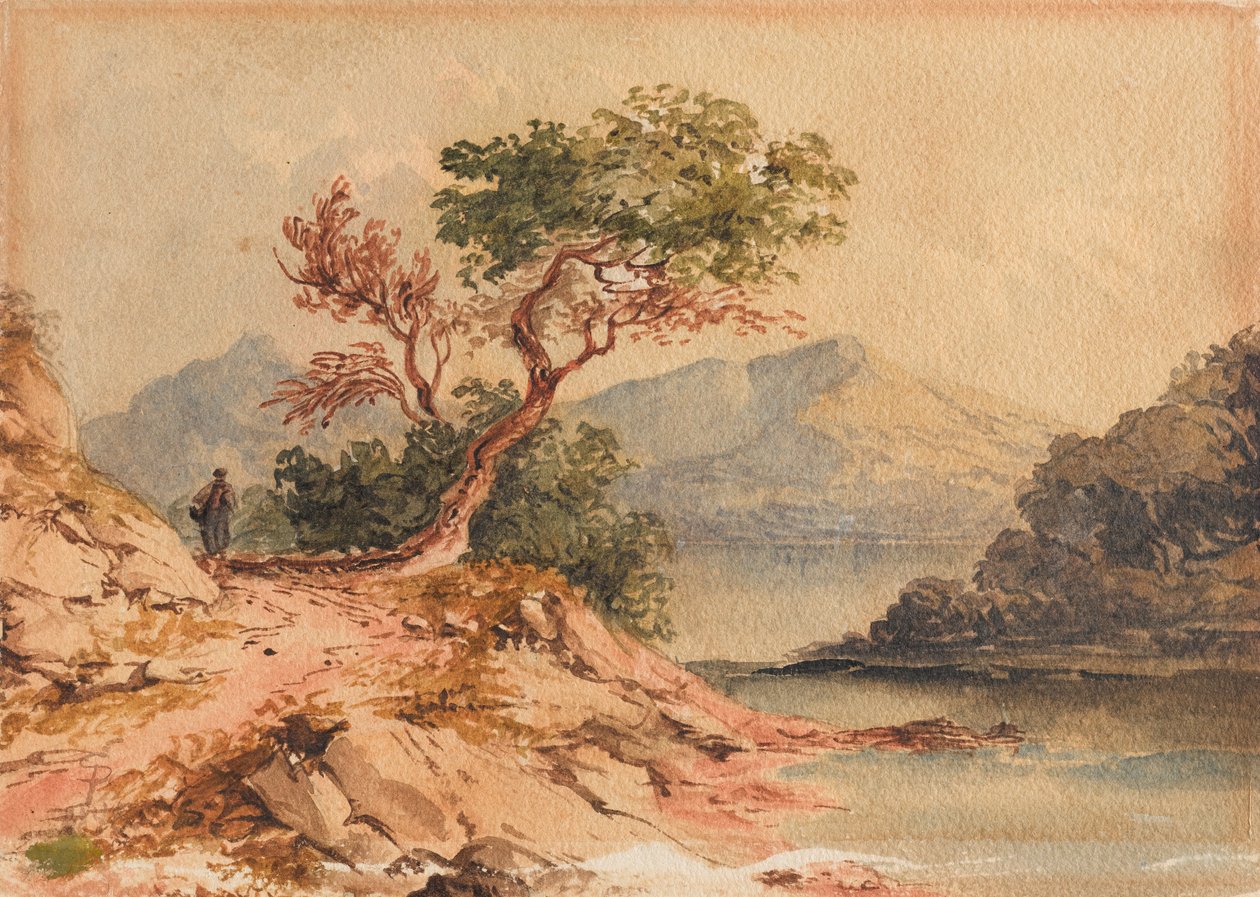 Paisagem com figura de Samuel Prout
