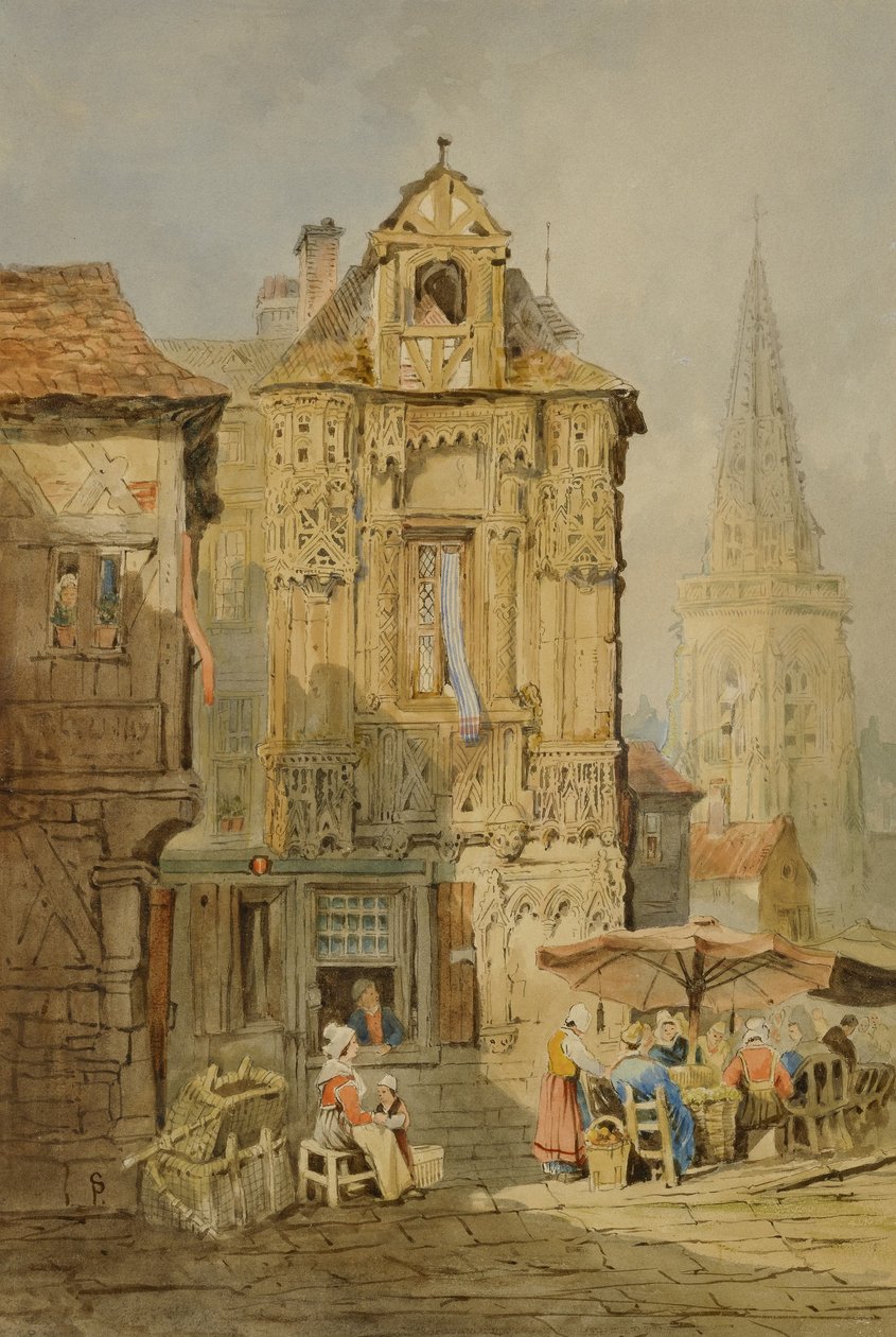 Mercado de Bruges de Samuel Prout