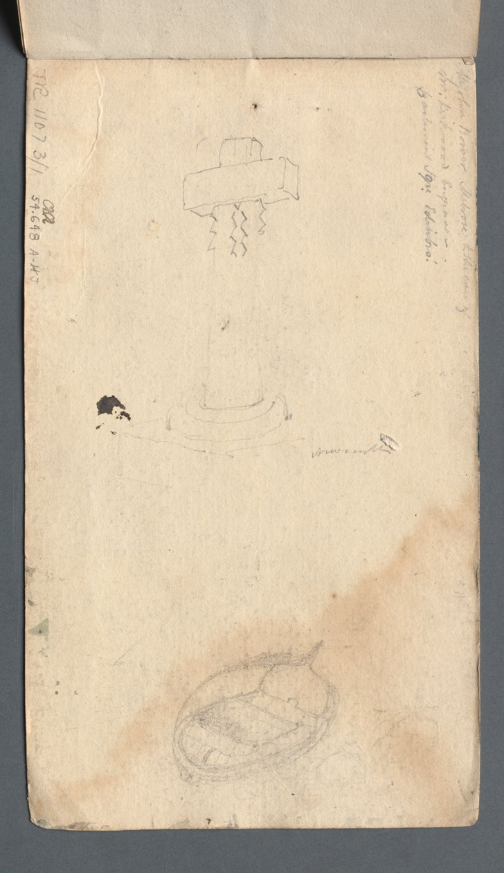 Sketchbook: Study of Cross and Rowboat (na contracapa) de Samuel Prout