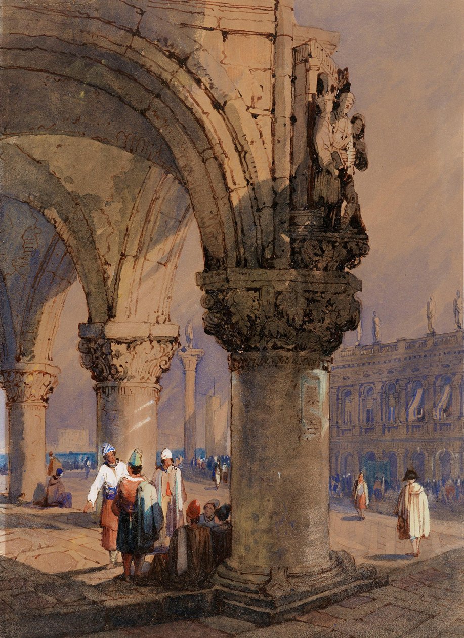 Colunata do Palácio Ducal, Veneza de Samuel Prout