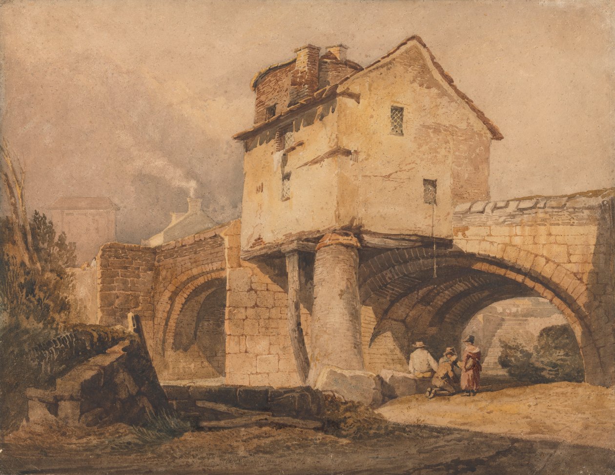 A Ponte de Monnow, Monmouthshire de Samuel Prout